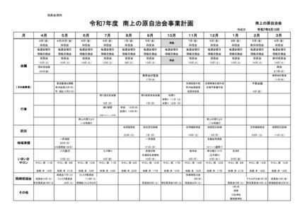 R7年度　南上の原自治会事業計画訂正版（８月）のサムネイル
